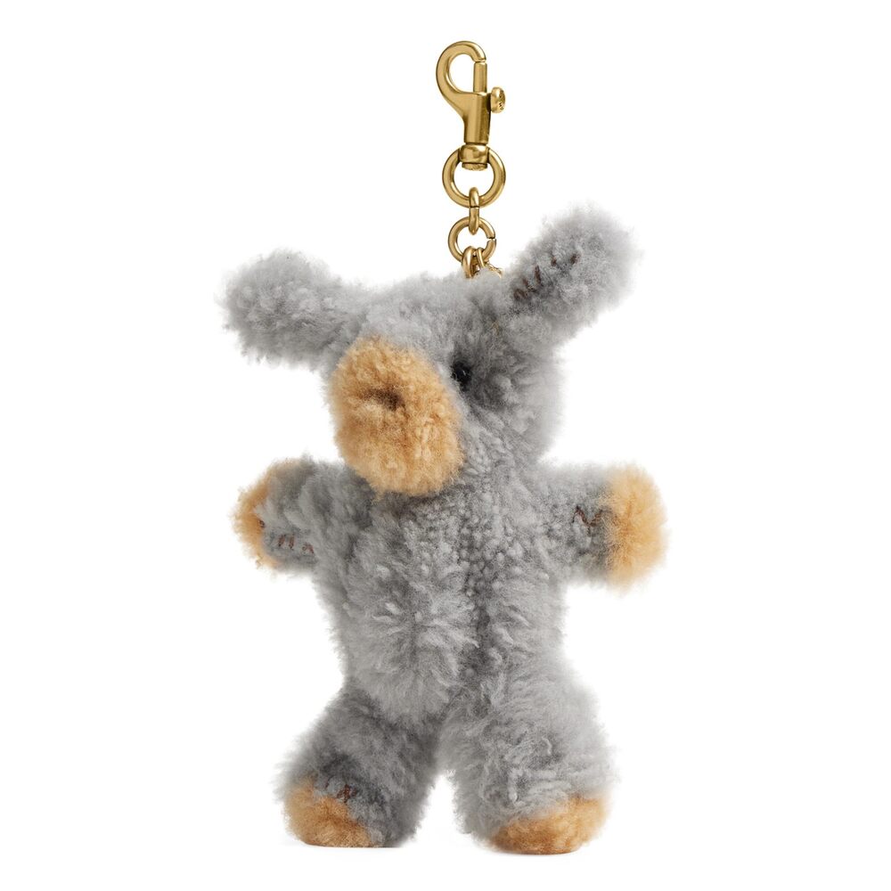 1557 Fuzzy Bag Charm In Shearling